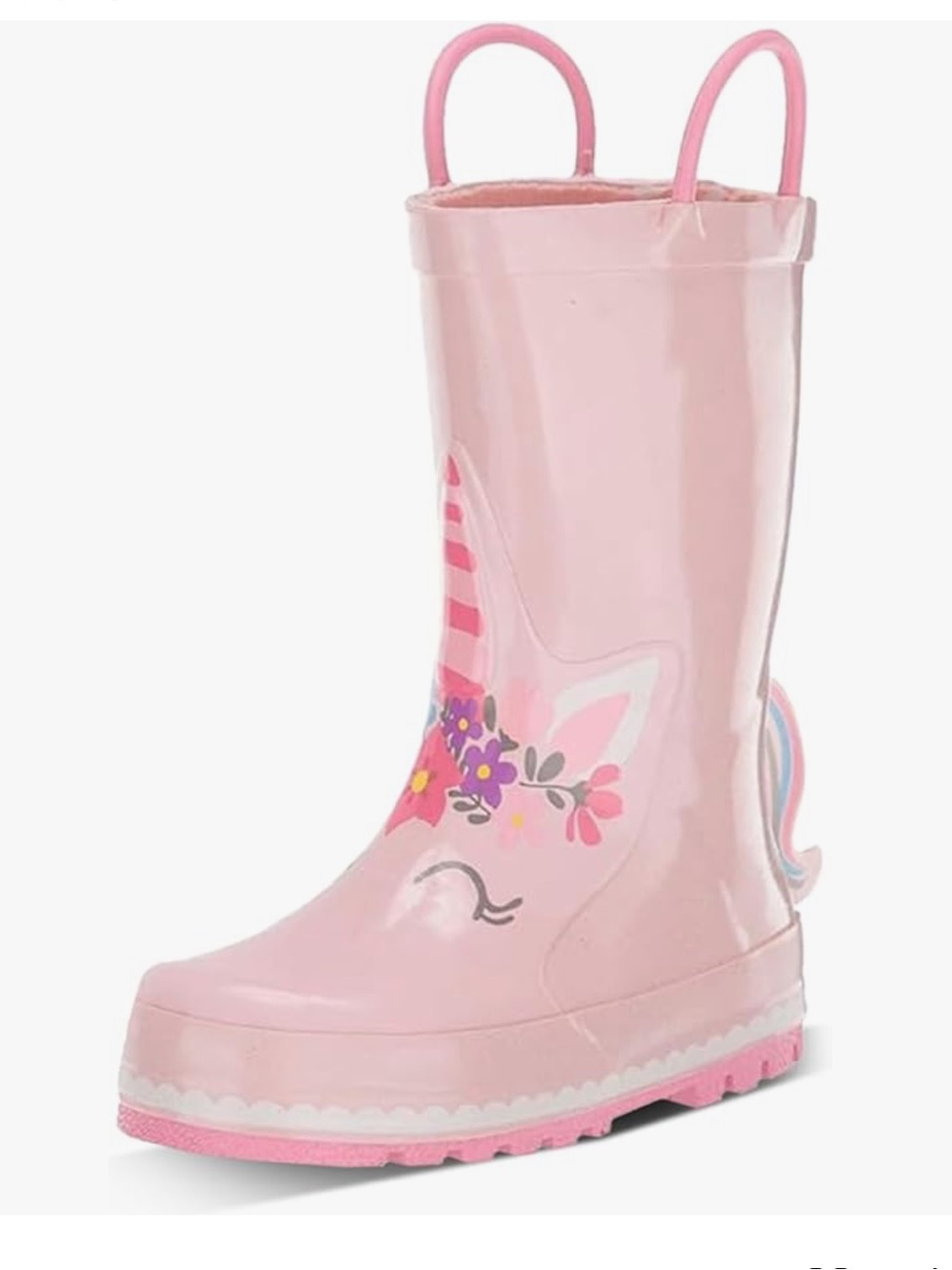 Western Chief Peach and Pink Kids' Unicorn Rain Boots